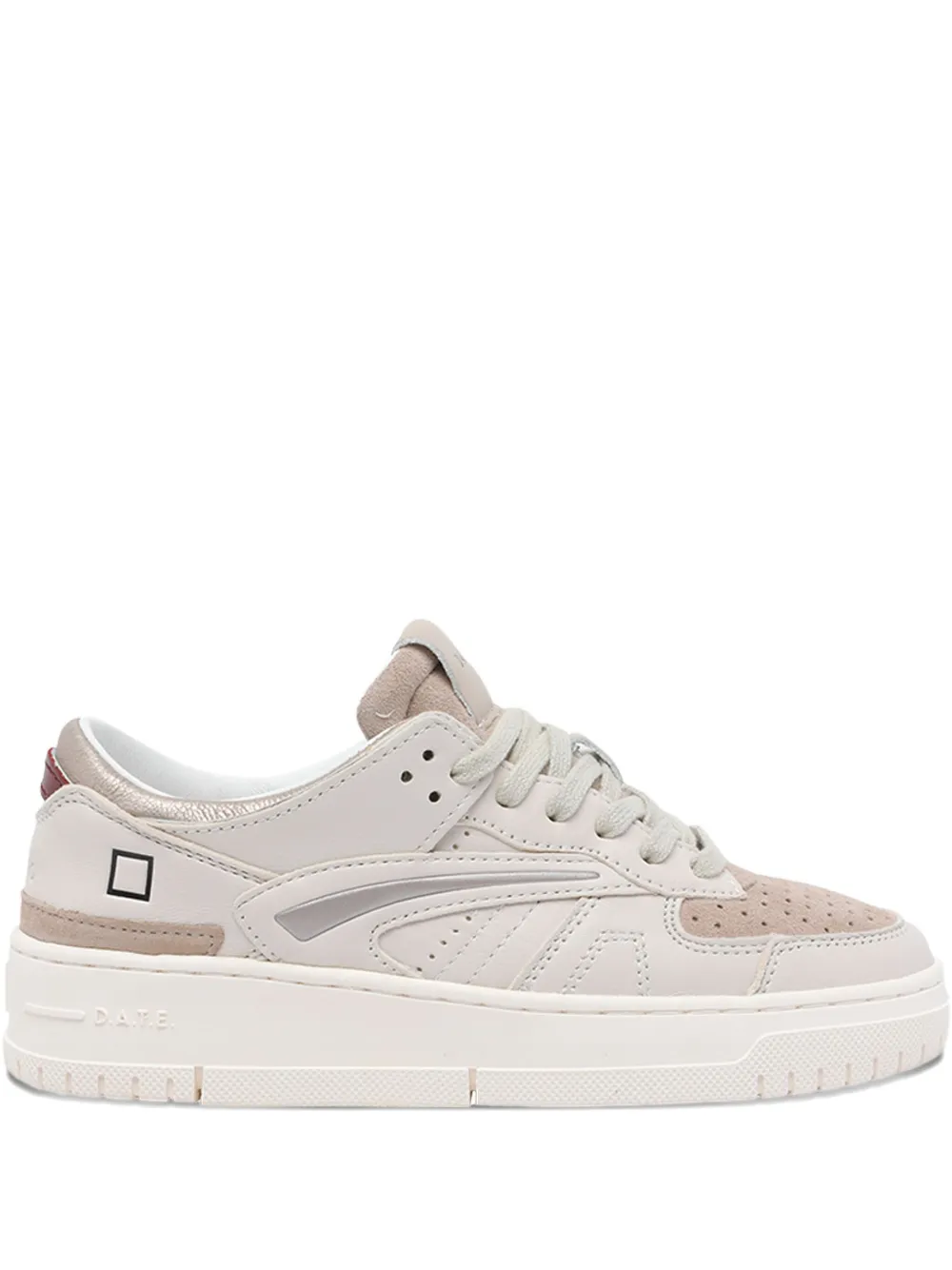 Date Torneo Suede Leather Sneakers In Neutral