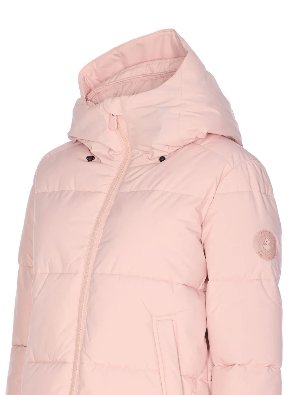 Save The Duck Hooded Padded Coat In Pink