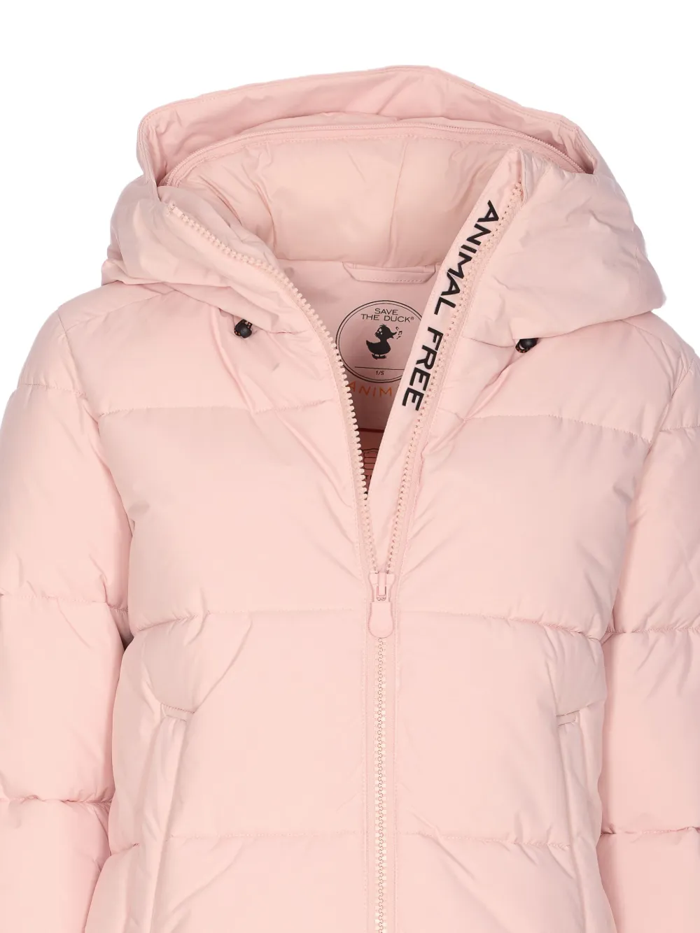 Save The Duck Hooded Padded Coat In Pink