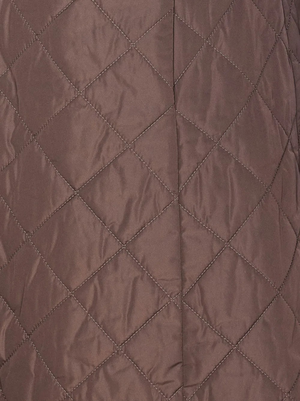 Max Mara Quilted Leather Sleeve Berta Coat In Brown