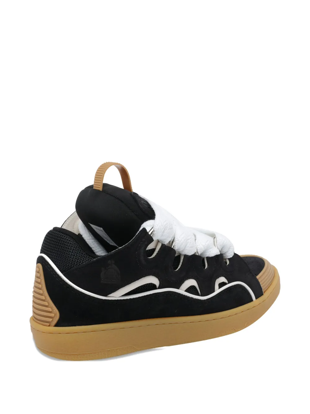 Lanvin Curb Lace-up Sneakers In Black