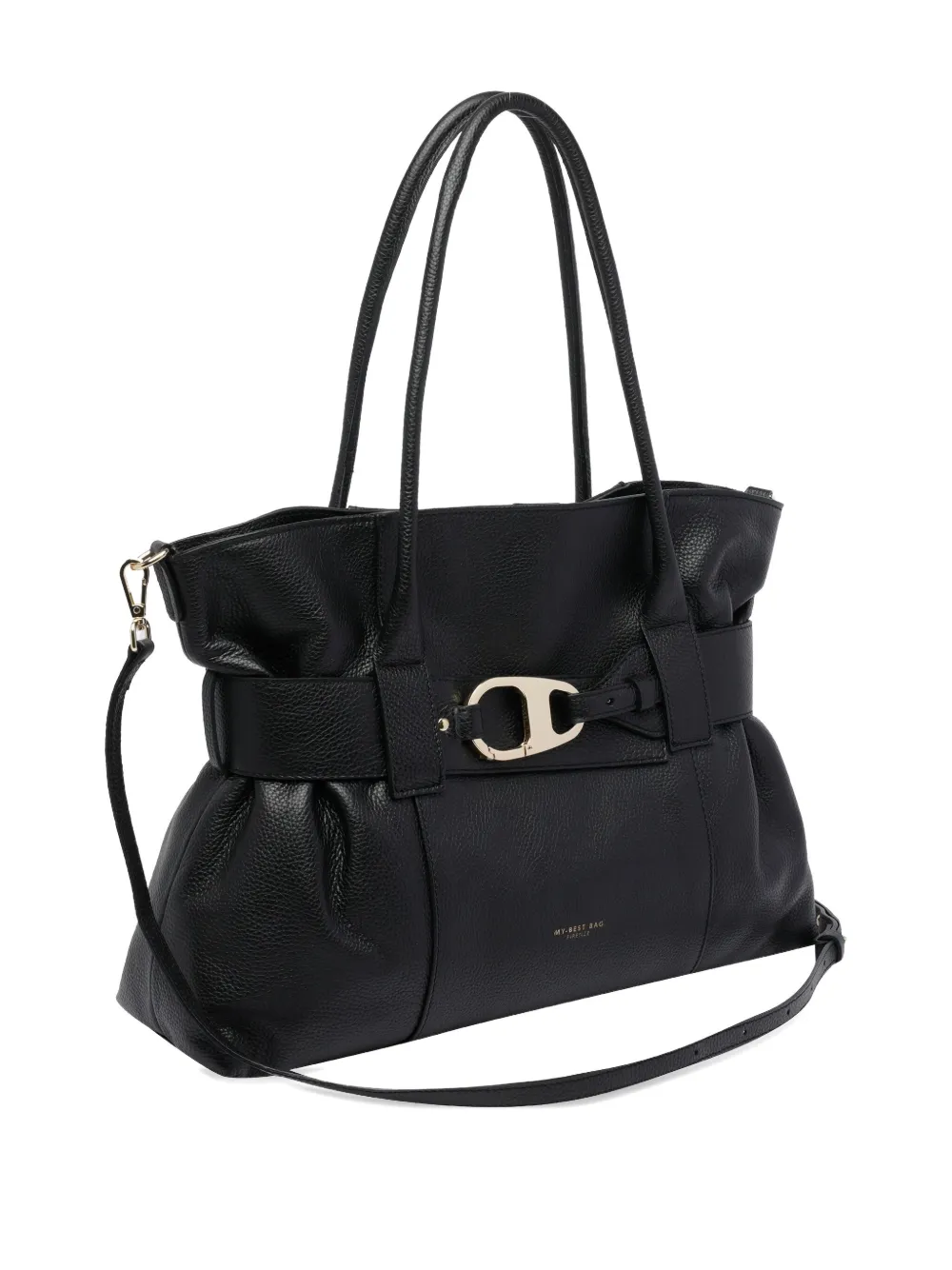 My Best Bag Leather Logo-detail Shoulder Bag In Black