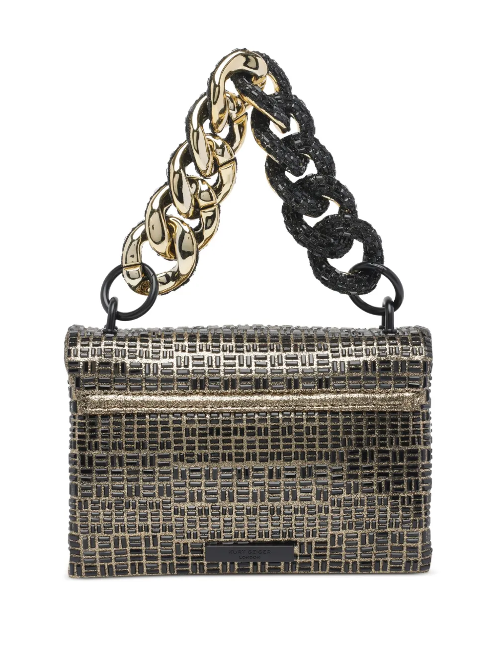 Kurt Geiger London Kensington mini-schoudertas met ketting - Zwart