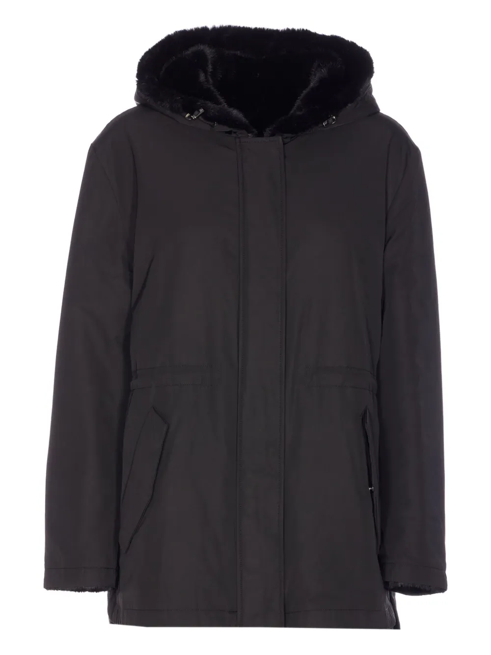 LOU ANDREA chamarra reversible con capucha | negro | Image 1