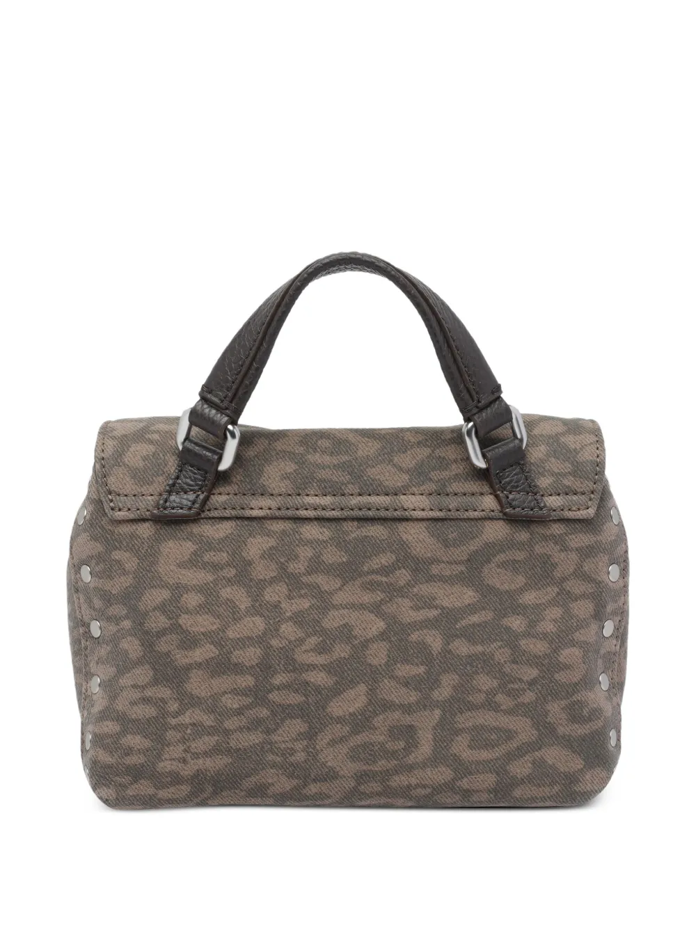 Zanellato Postina mini-shopper met dierenprint - Bruin