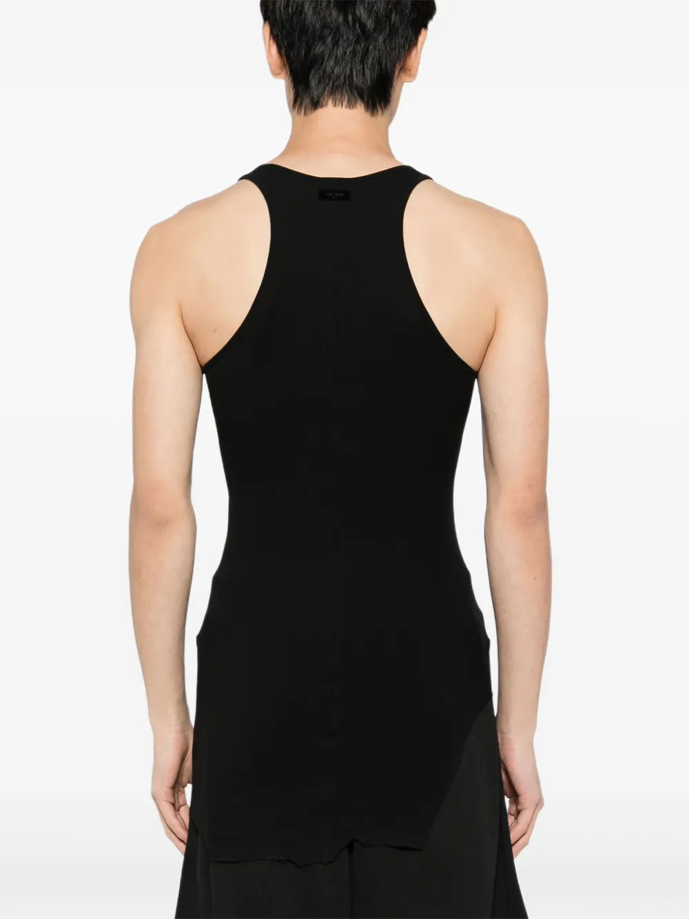 TEAM WANG design Tanktop met gerafelde afwerking Zwart