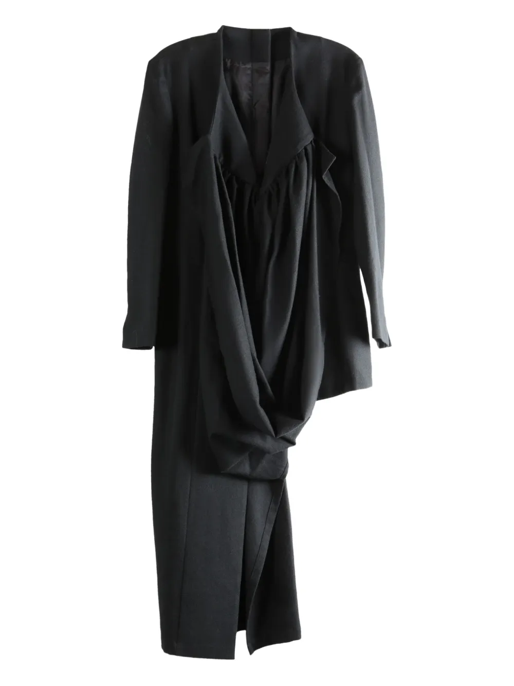 Yohji Yamamoto Draped Jacket In Black