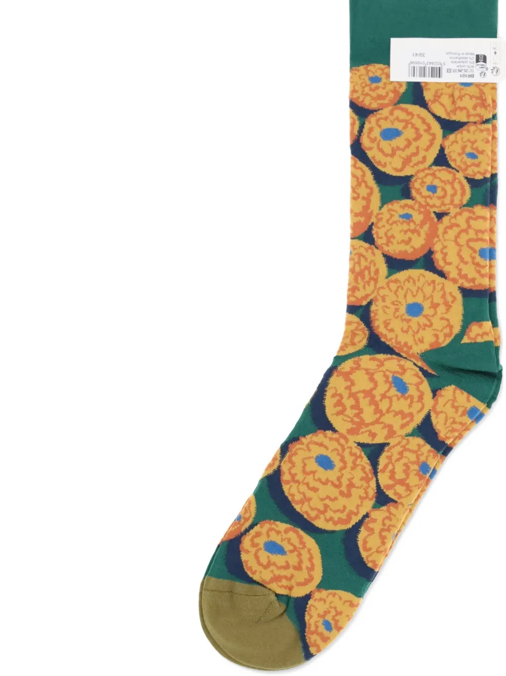 La Maison Floral Socks In Orange