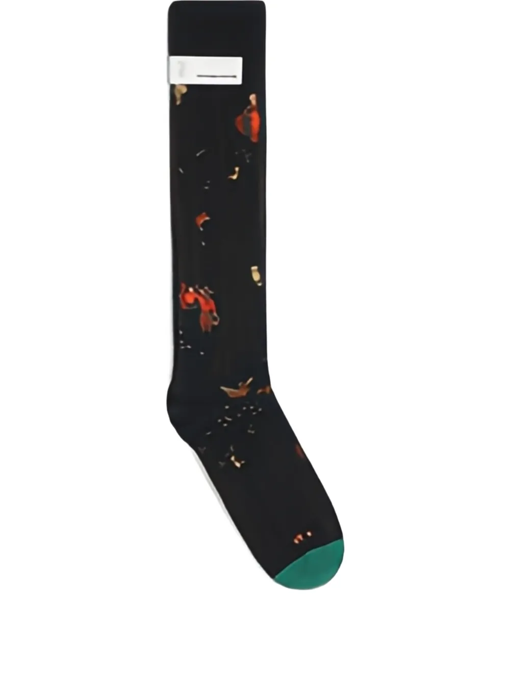 La Maison Ribbed-trim Socks In Black