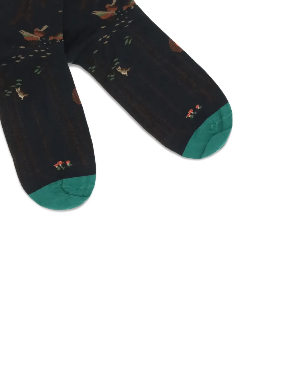 La Maison Ribbed-trim Socks In Black