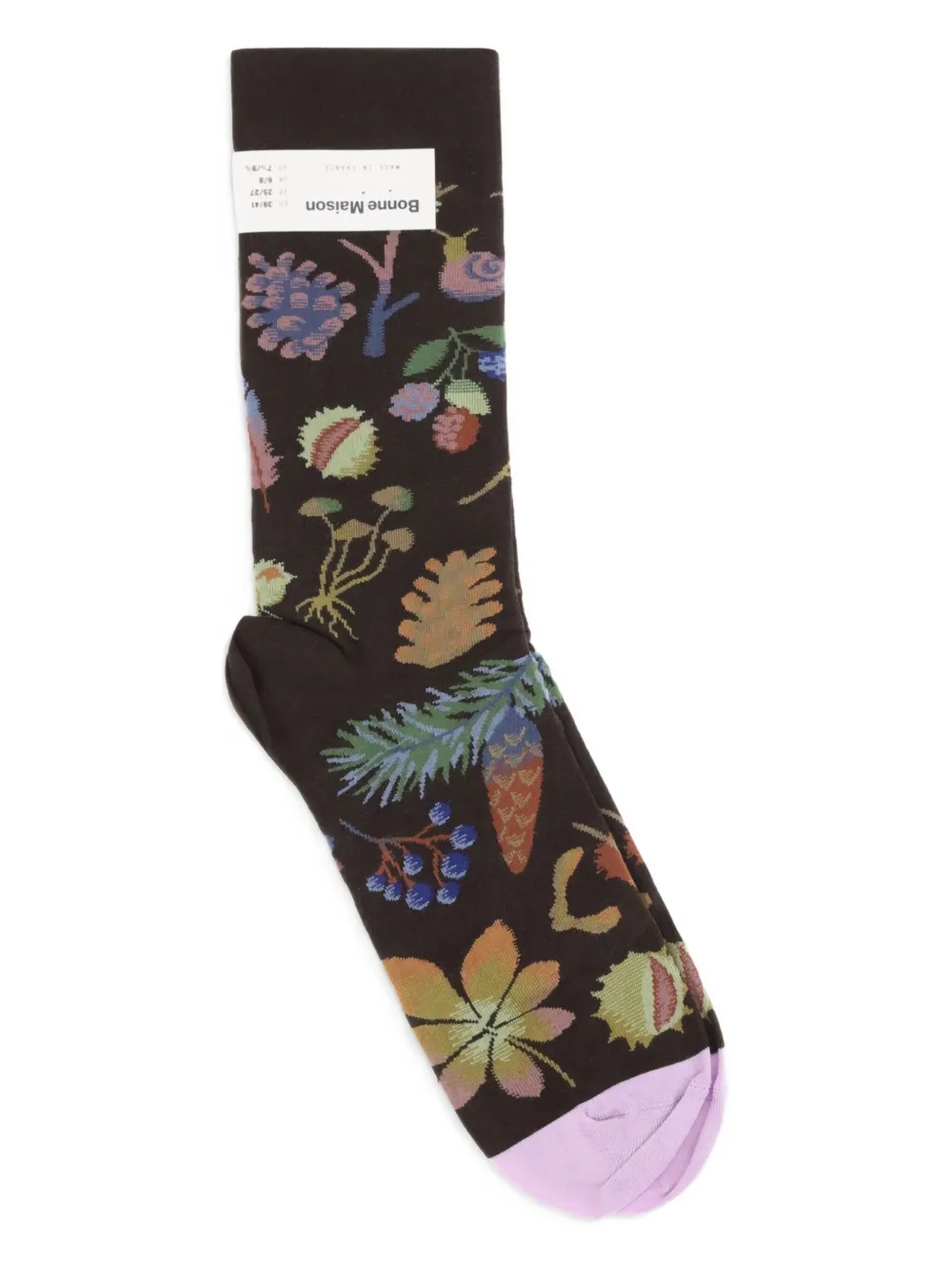 La Maison Floral-print Socks In Multi