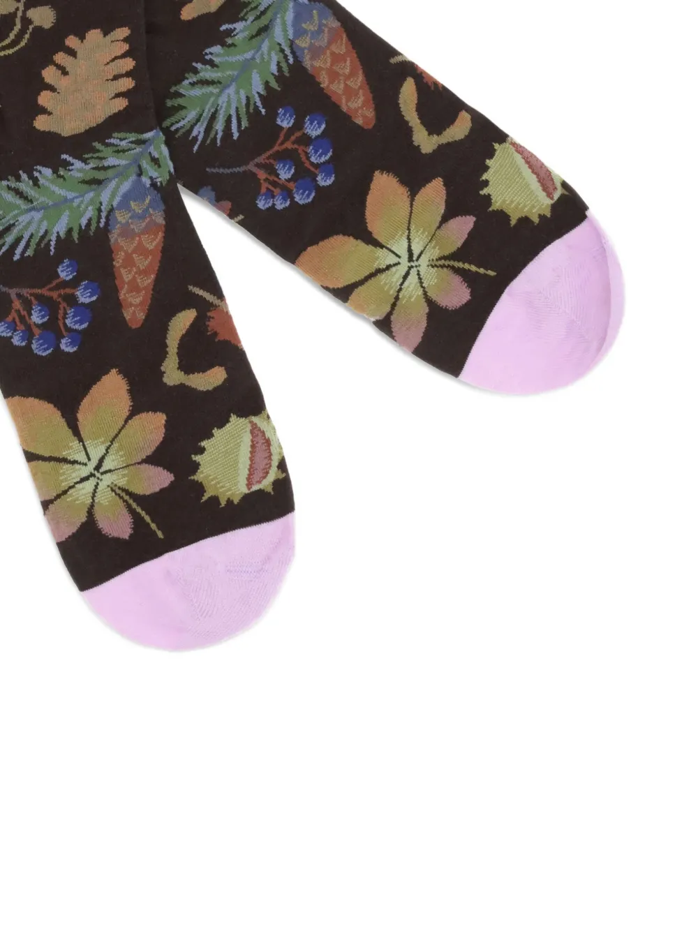 La Maison Floral-print Socks In Multi