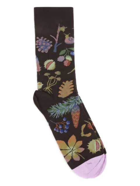 La Maison floral-print socks