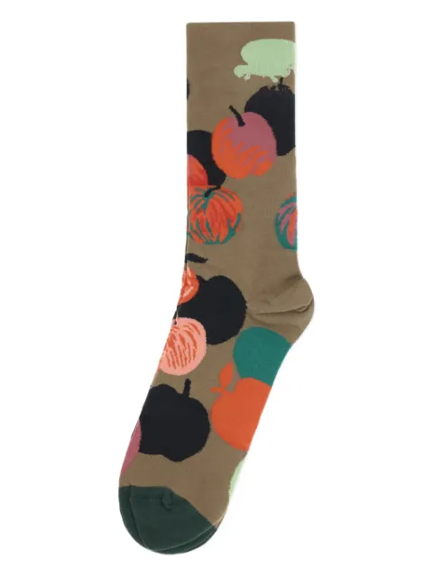 La Maison apple-print socks