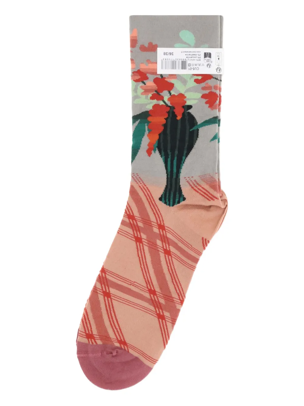 La Maison Vase-print Socks In Purple
