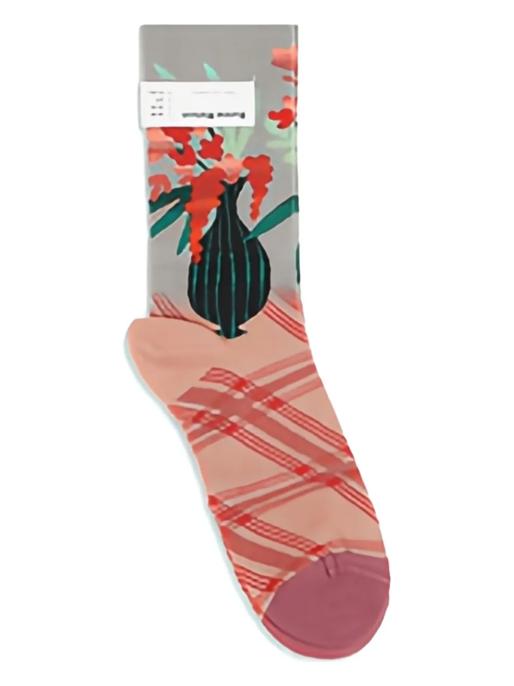 La Maison Vase-print Socks In Purple