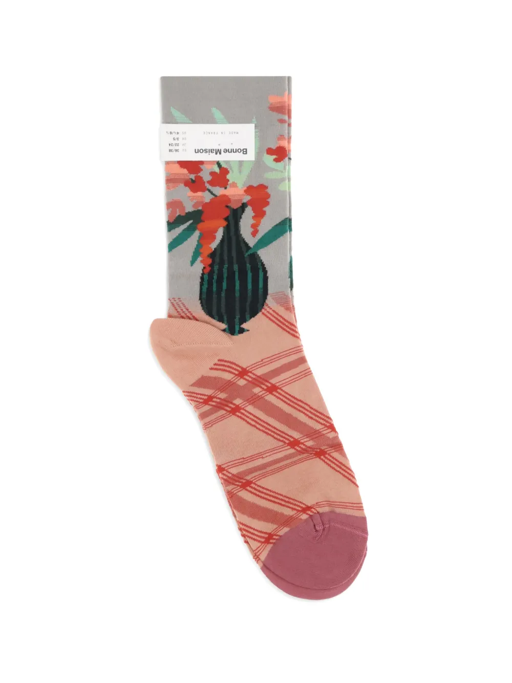 La Maison Vase-print Socks In Purple