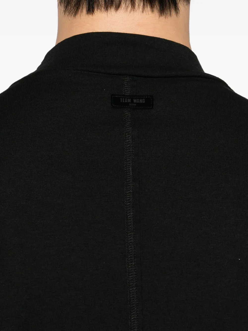 TEAM WANG design Top met col Zwart