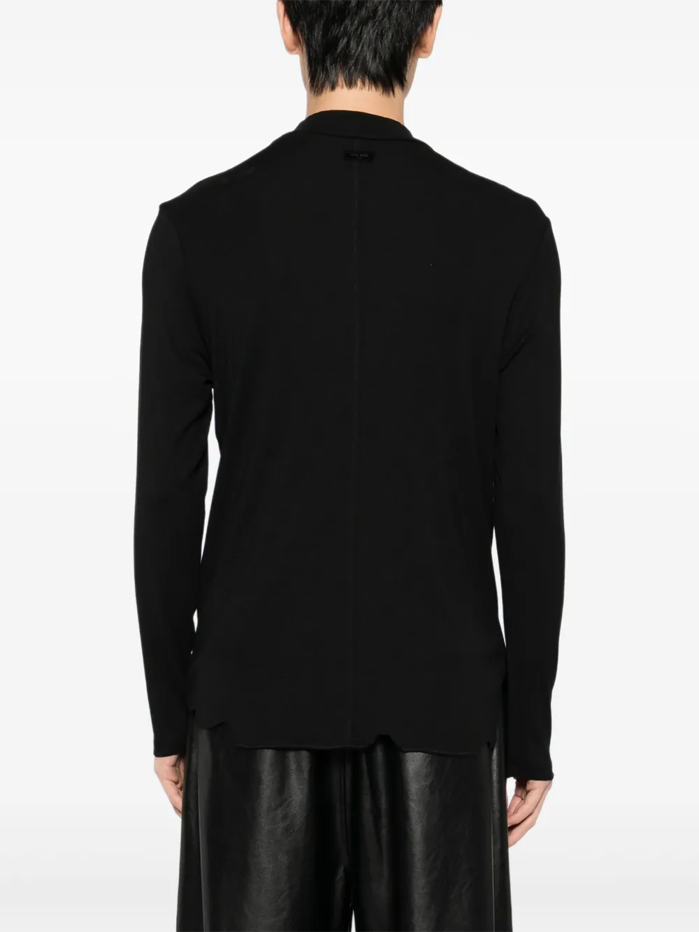 TEAM WANG design Top met col Zwart