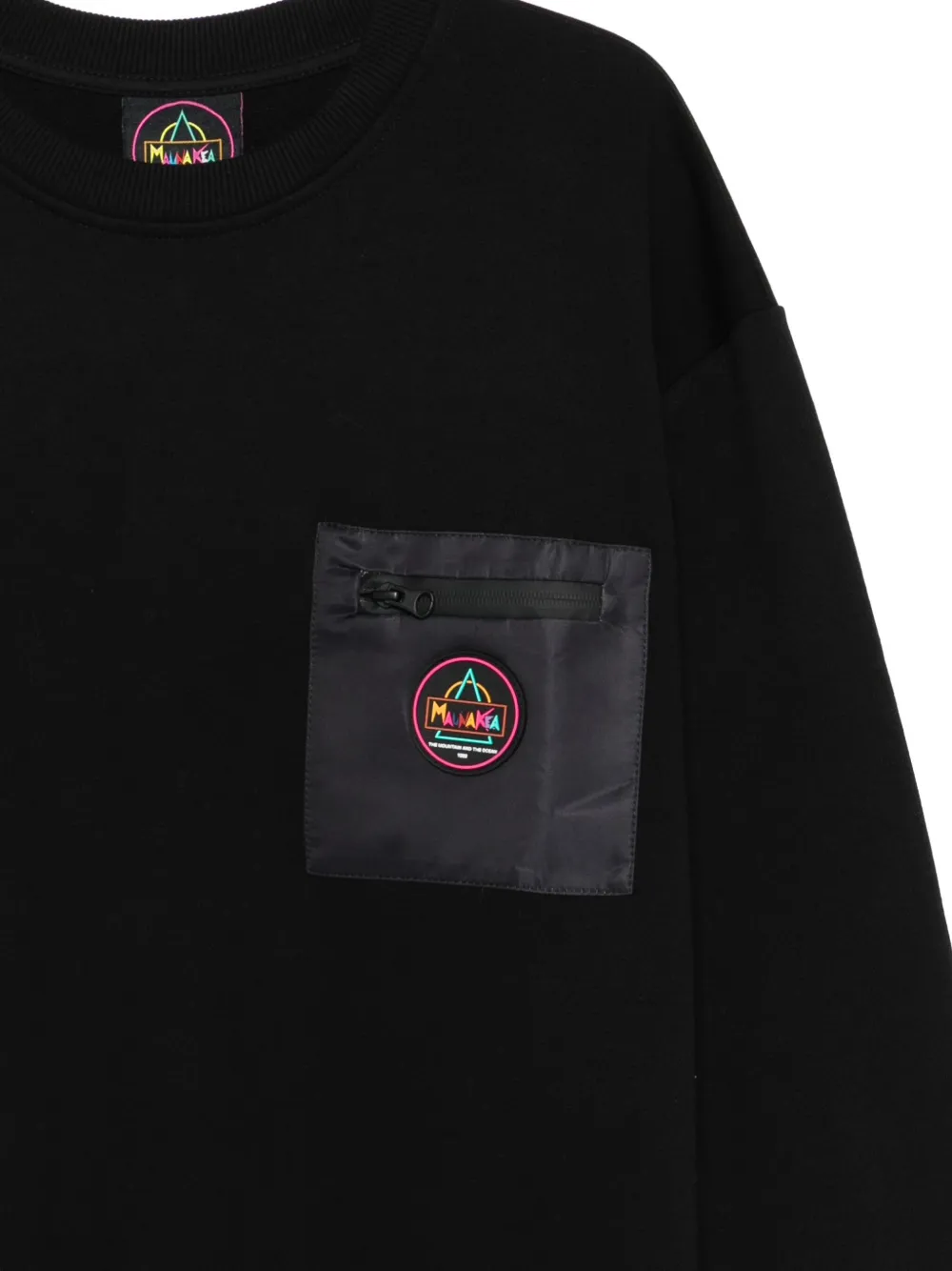 Mauna Kea Pocket-zip Sweatshirt In Black