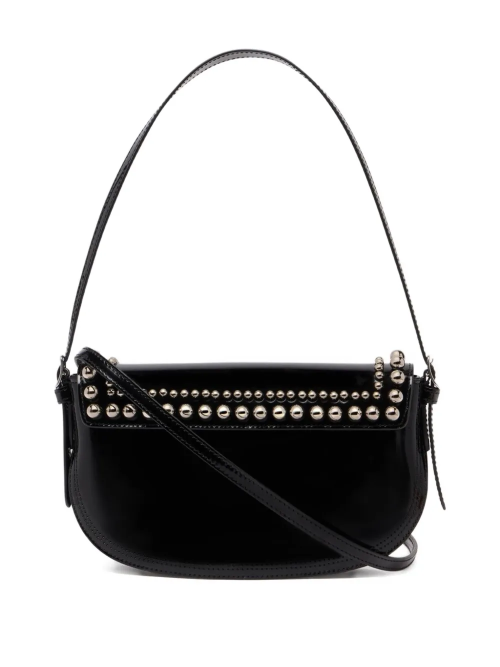 Bally Kleine Beckett leren schoudertas met studs - Zwart