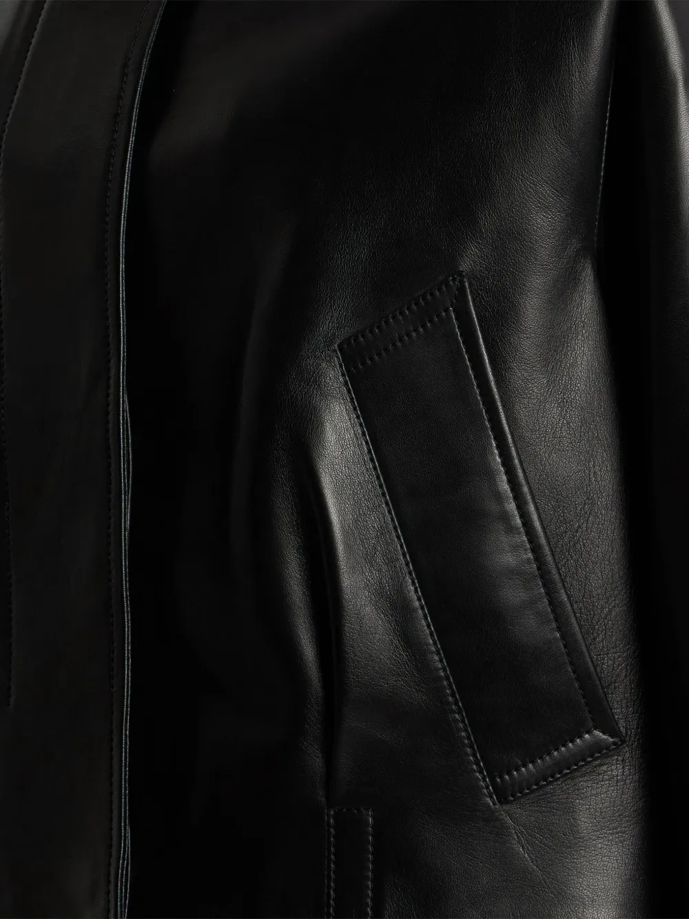 Bally Leren jack met shirtkraag Zwart