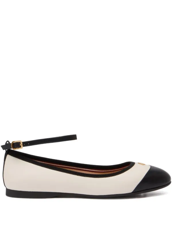 Bally Ysla Ankle-strap Ballet Flat in Neutrals