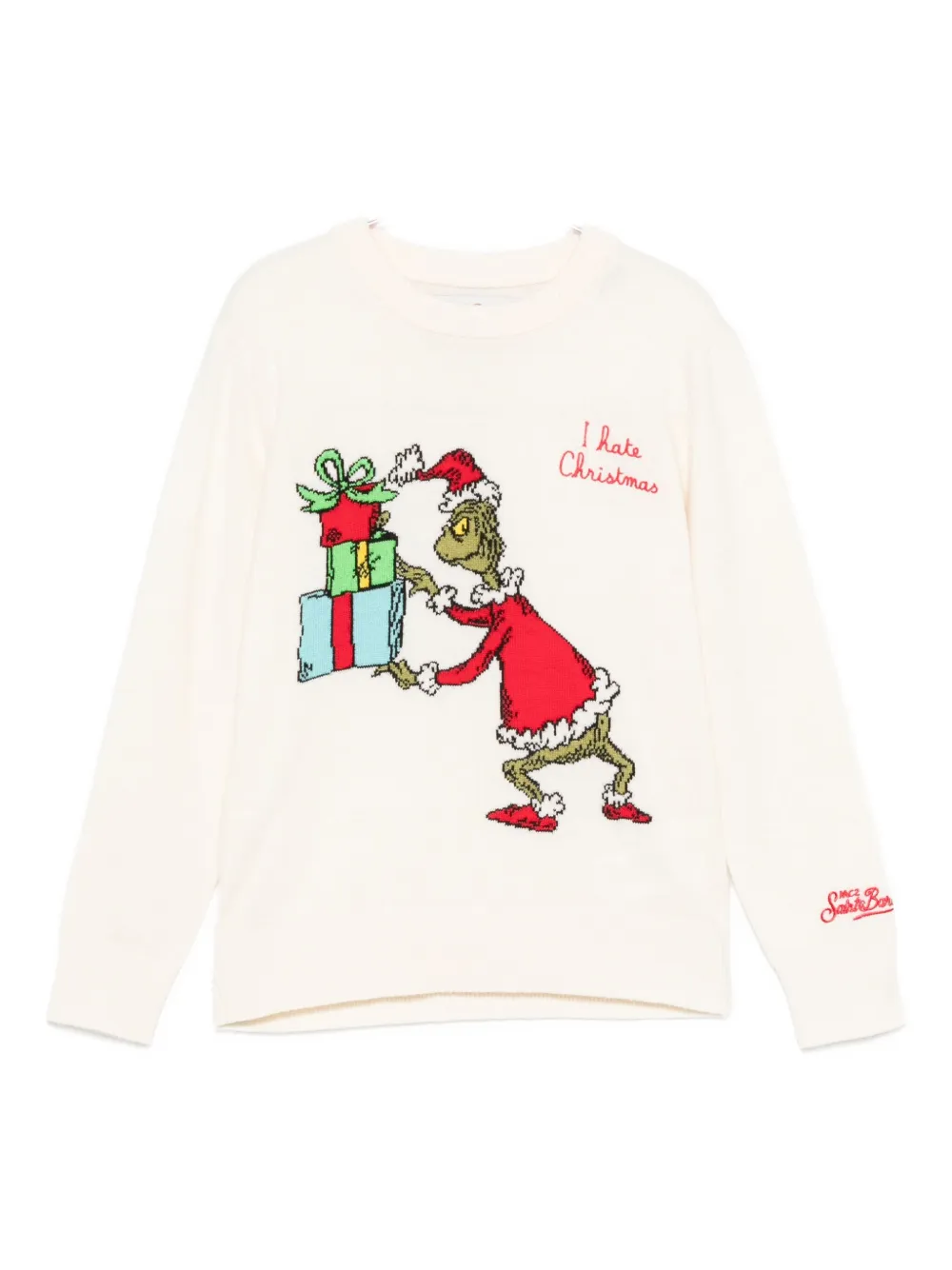 Mc2 Saint Barth Graphic-print Sweater In White