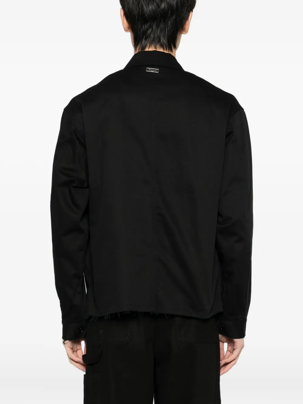 TEAM WANG design Twill katoenen poloshirt Zwart