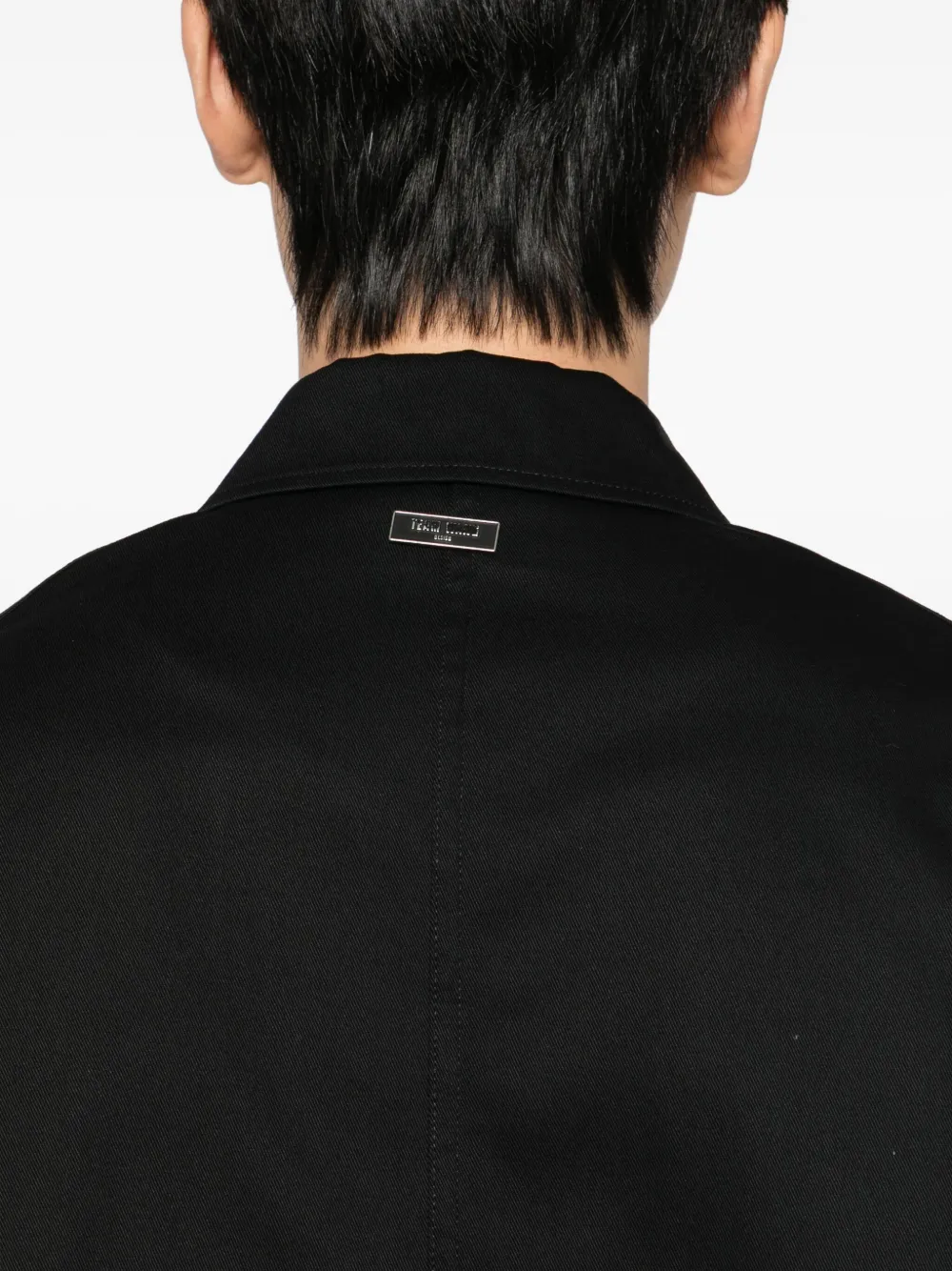 TEAM WANG design Twill katoenen poloshirt Zwart