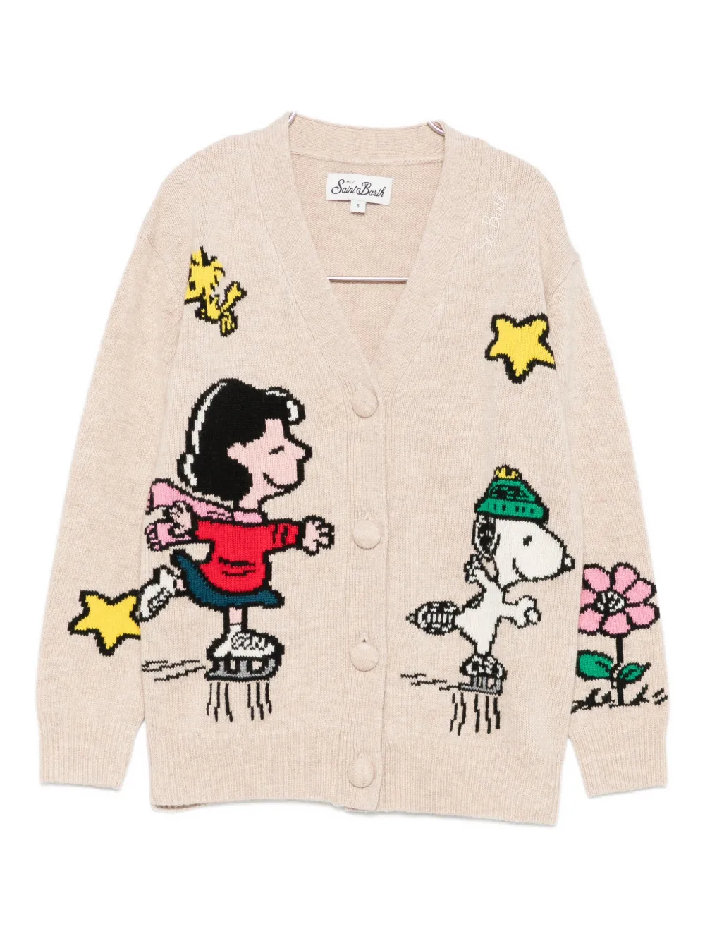 Mc2 Saint Barth V-neck Cardigan In Neutral