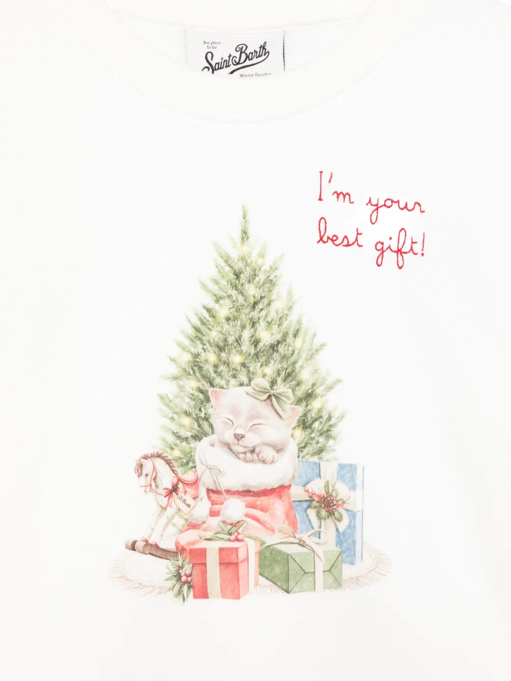 MC2 Saint Barth Kids Trui met print Wit