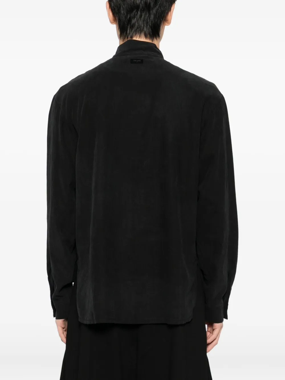 Team Wang Design Stand-collar Shirt In Black