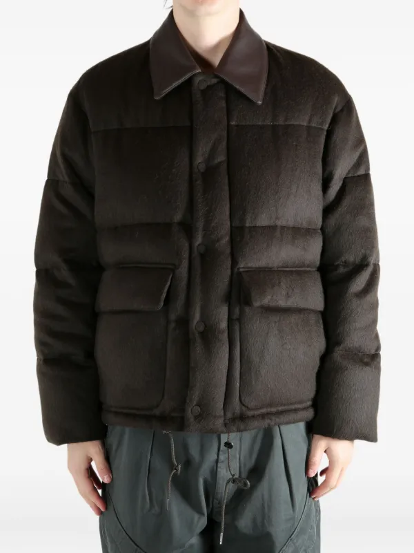 Auralee Padded flap-pocket Jacket | Brown | FARFETCH