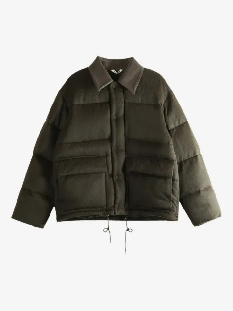 Auralee padded flap-pocket jacket