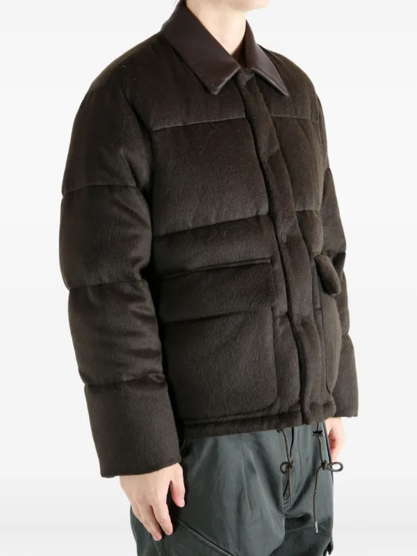 Auralee Padded flap-pocket Jacket | Brown | FARFETCH
