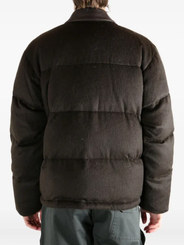 Auralee Padded flap-pocket Jacket | Brown | FARFETCH