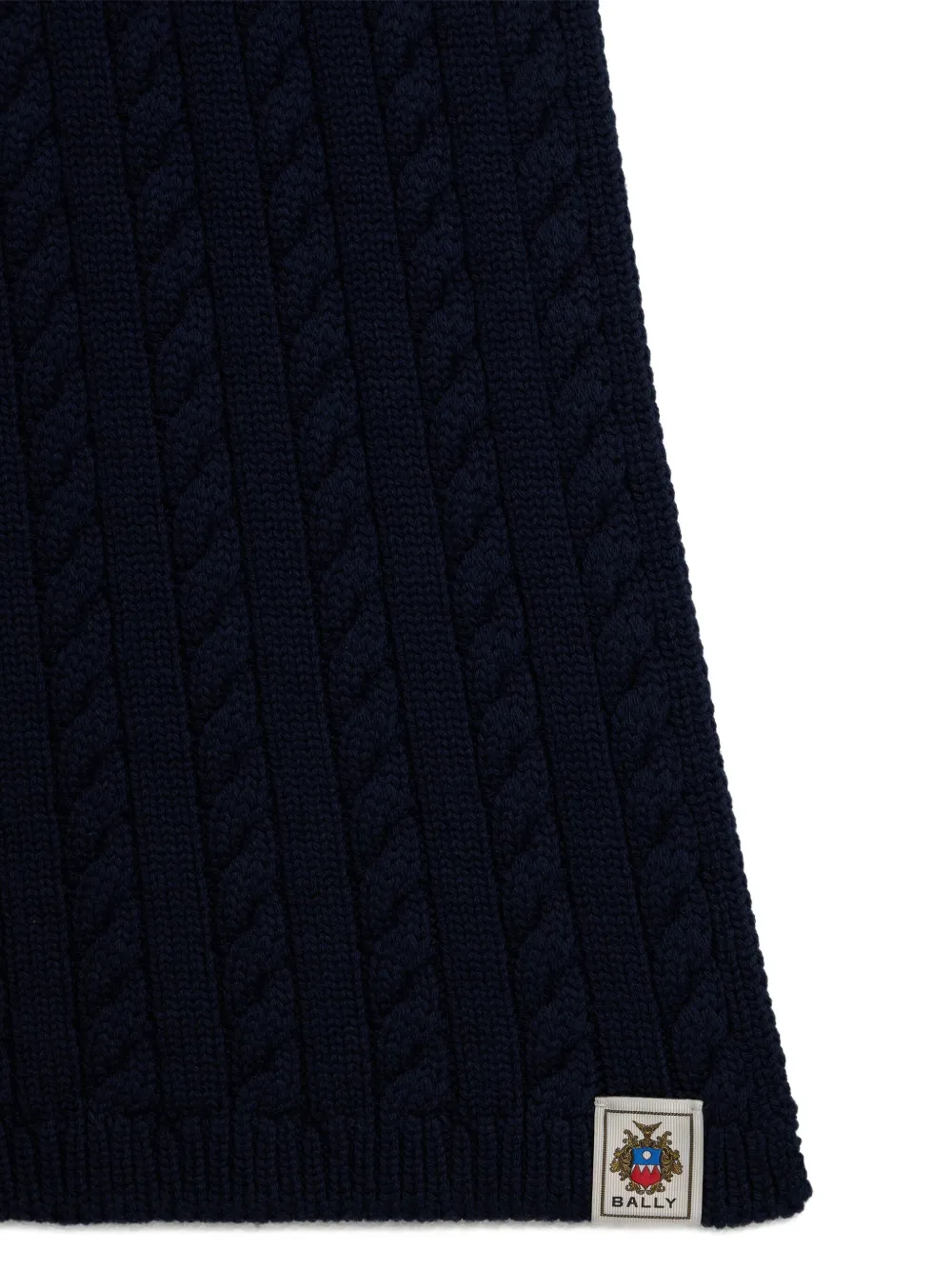 Bally Wollen sjaal met patroon - Blauw