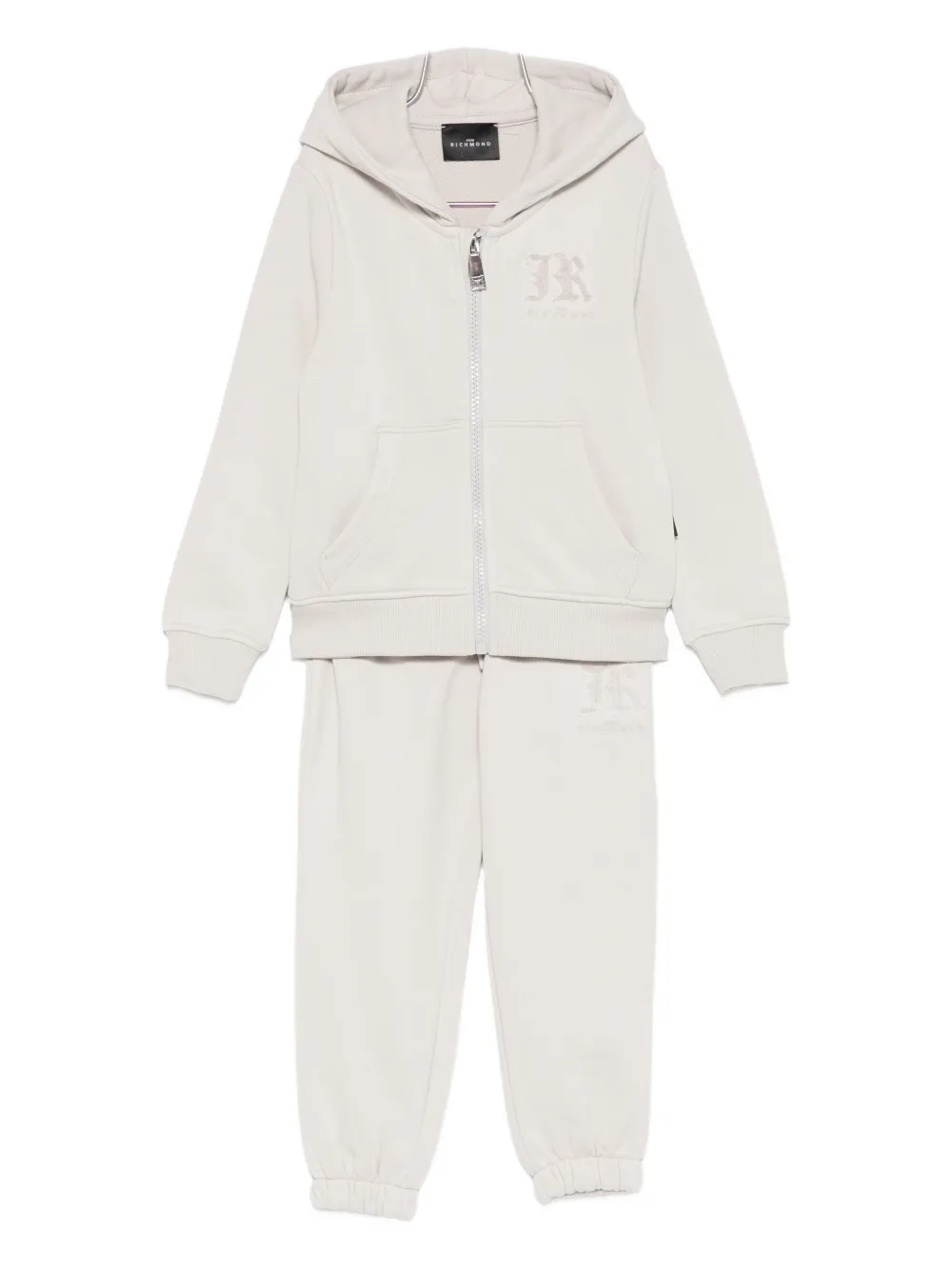 John Richmond Junior Kids' Hooded Tracksuit Set In Gray