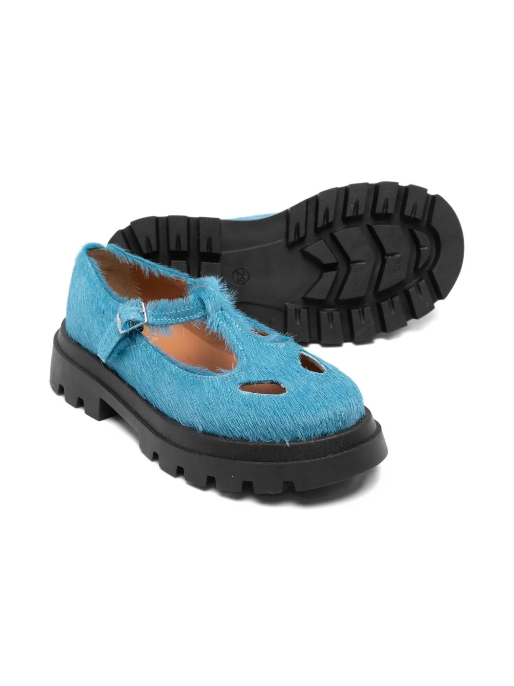 Eli1957 Ballerina's met uitgesneden details - Blauw