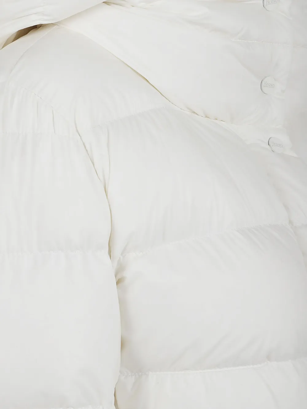 Herno Gewatteerd jack met capuchon Wit