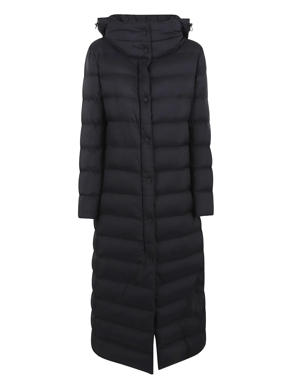 Herno Hooded Buttoned Jacket In Blue