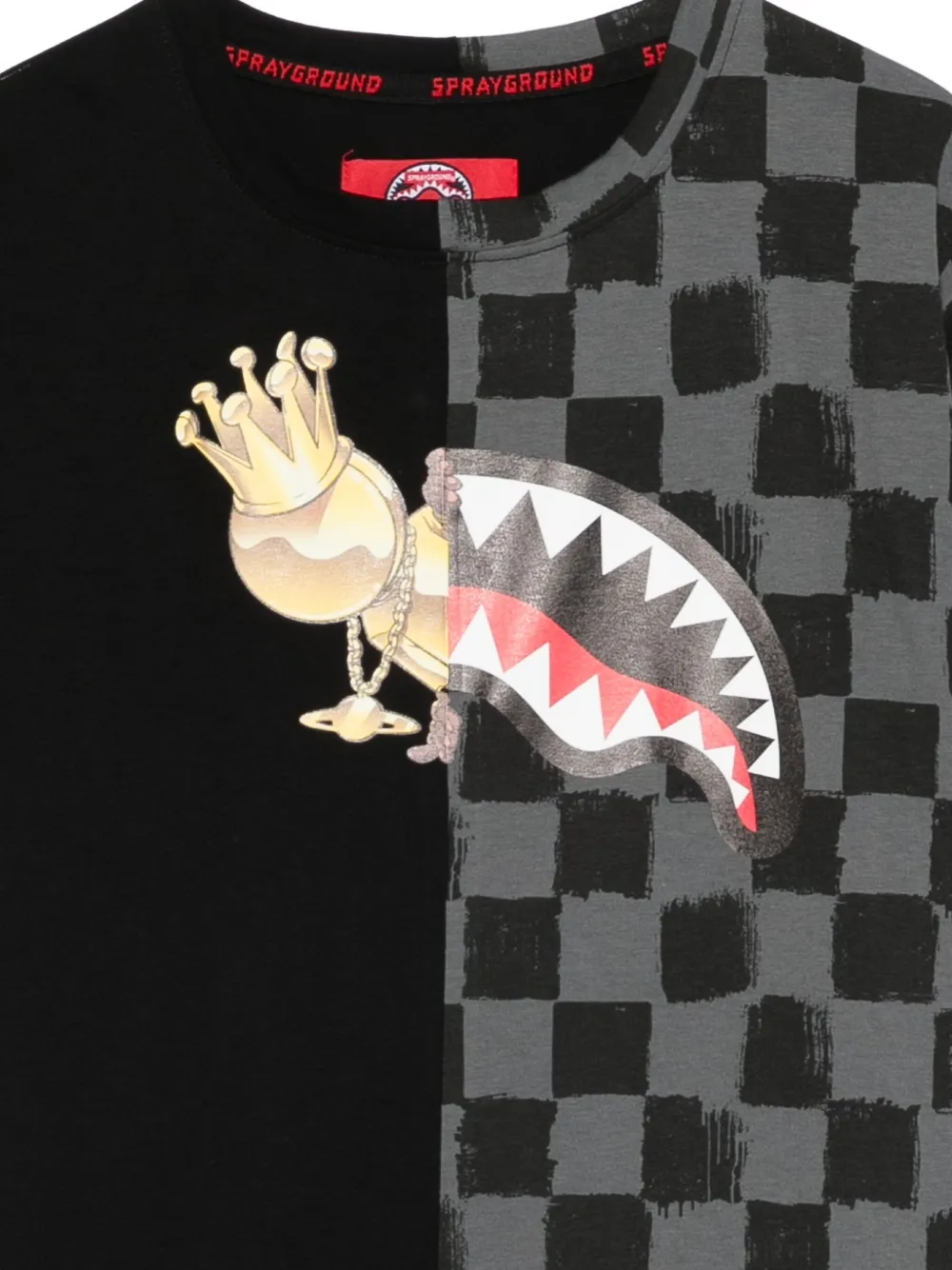 Sprayground Geruit T-shirt Zwart