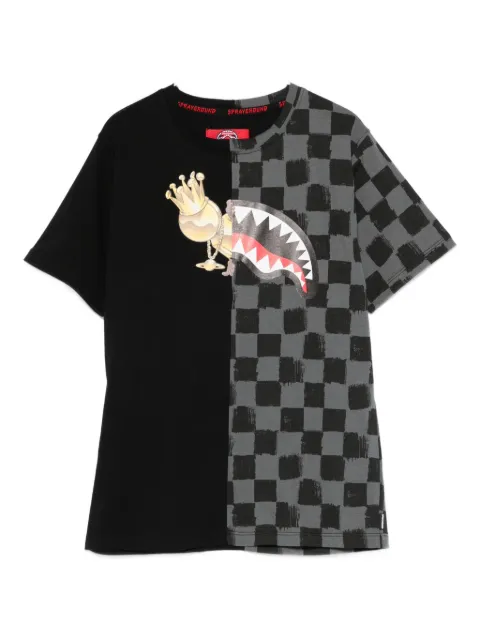 Sprayground checkered graphic T-shirt