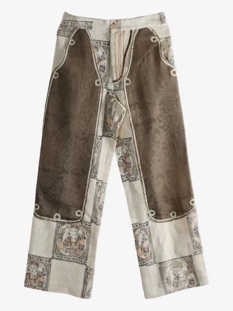 COMMUNS patterned panelled trousers