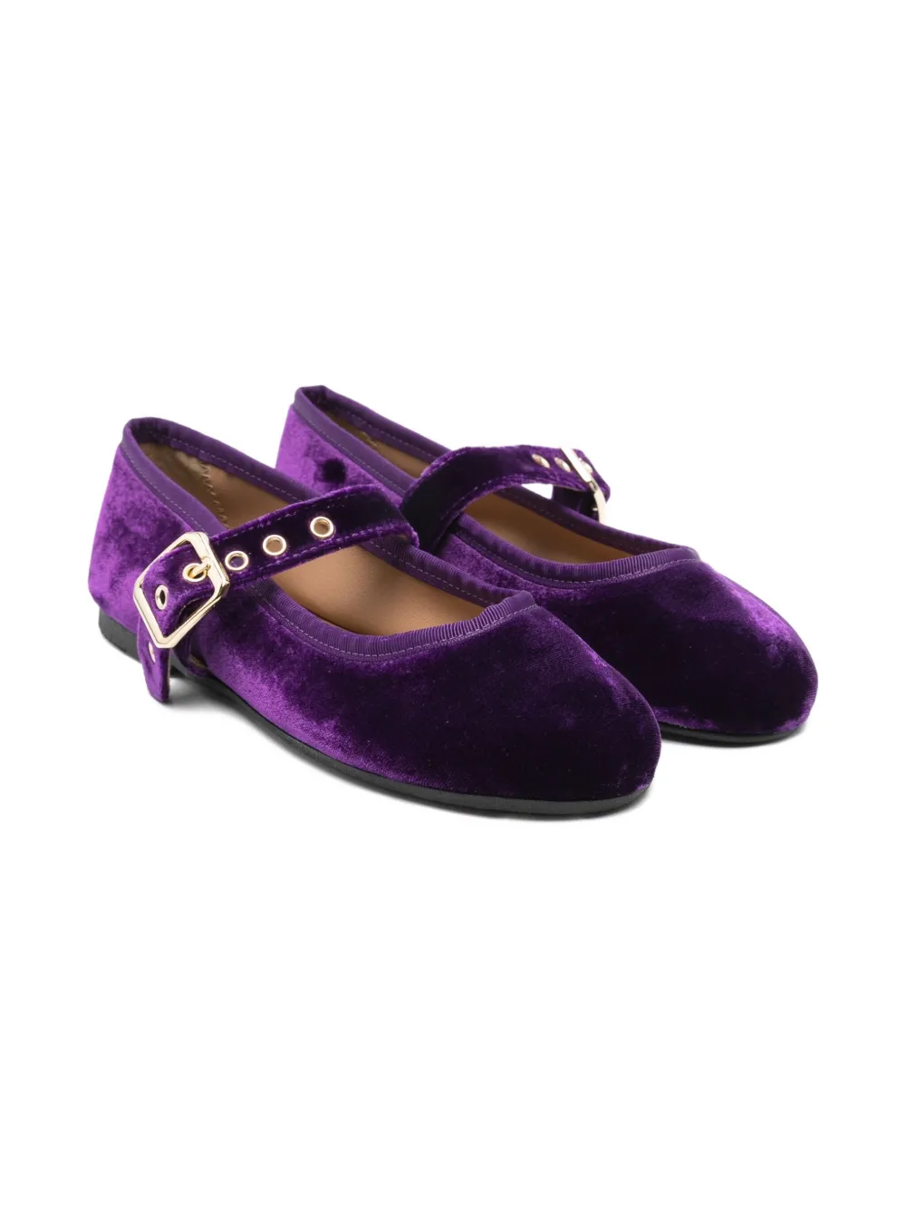 Eli1957   buckle-strap ballet flats | Purple | Image 1
