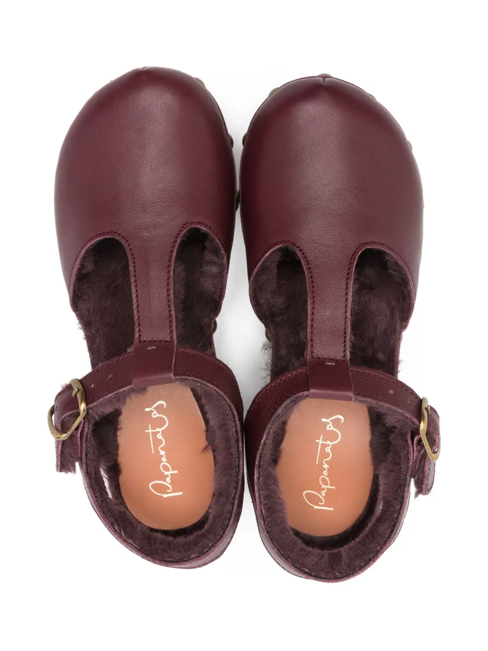 Eli1957 40mm T-strap Studded Sandals In Burgundy