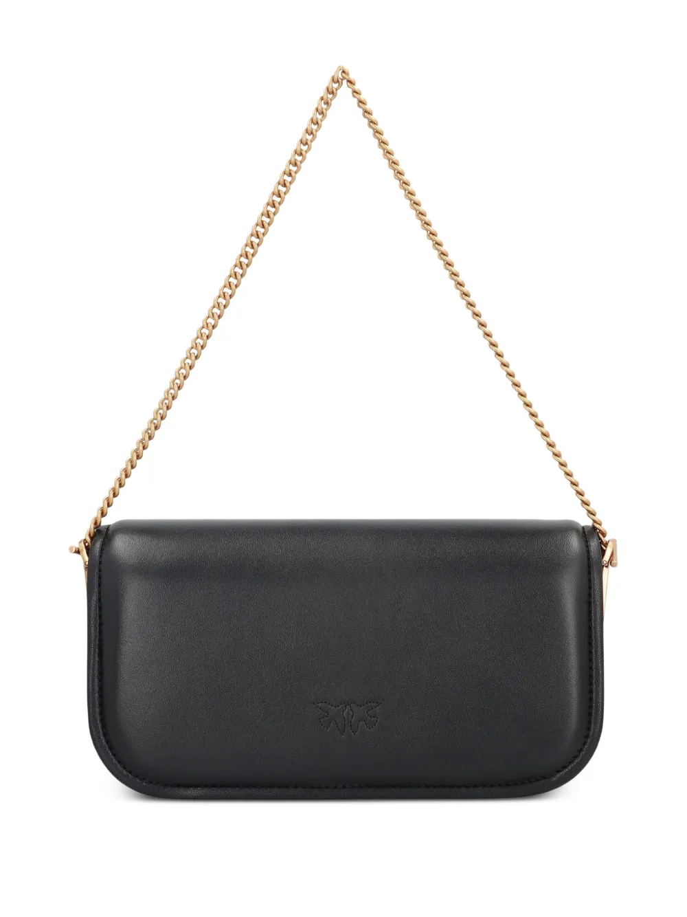 PINKO Kleine Love Birds schoudertas met ketting - Zwart