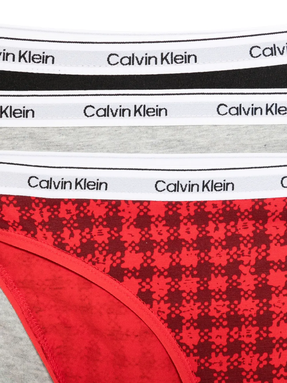 Calvin Klein Logo-waistband Briefs (pack Of Three) In Multi