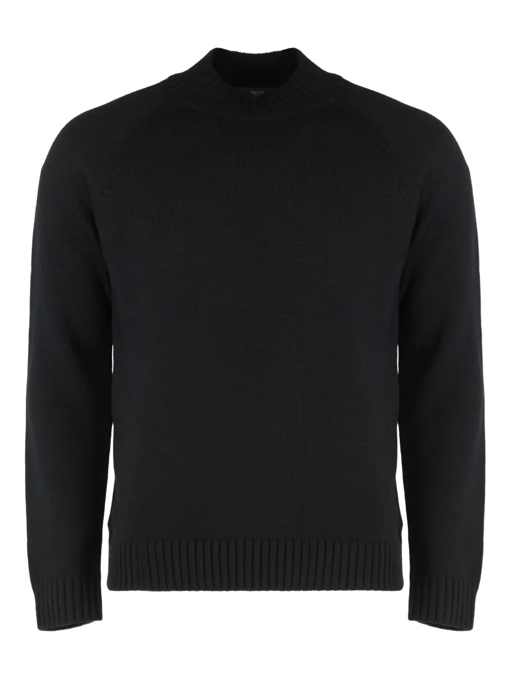 Slowear Sweater With Crew Neck In Virgin Wool In Black
